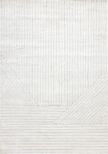 Hayden Light Cream Modern Lines Rug by Kalora