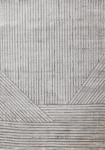 Hayden Grey Modern Lines Rug by Kalora