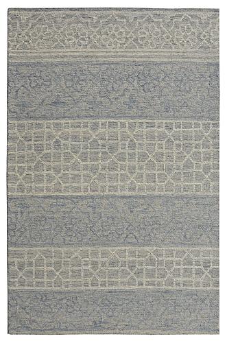 Hudson Blue/Grey Mosaic Area Rug by KAS Rugs