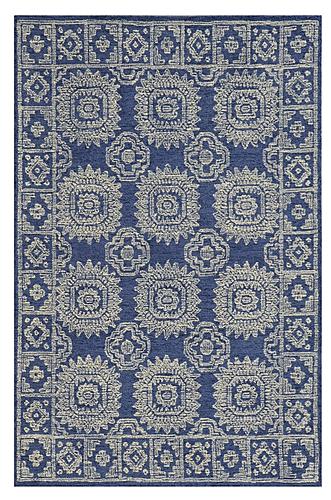 Hudson Navy Suzani Area Rug by KAS Rugs