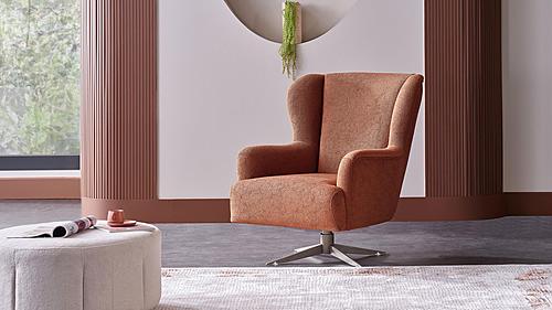 Atlanta Swivel Chair Peru Brick by Bellona