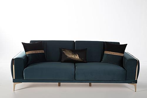 Carlino Loveseat Napoly Emerald Green by Bellona