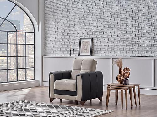Dublin Boss Cream Armchair by Bellona