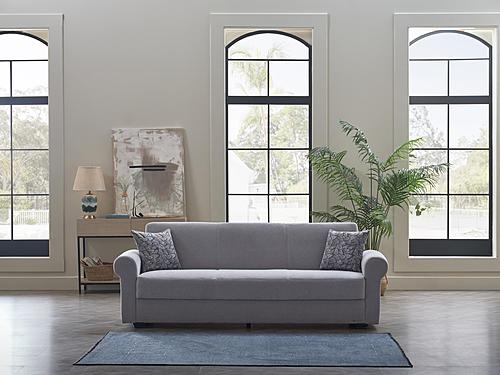 Elita S Koopsi Light Gray 3 Seat Sleeper Sofa by Bellona