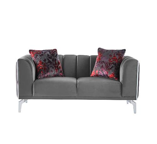 Gravita Loveseat (Deren Anthracite) by Bellona