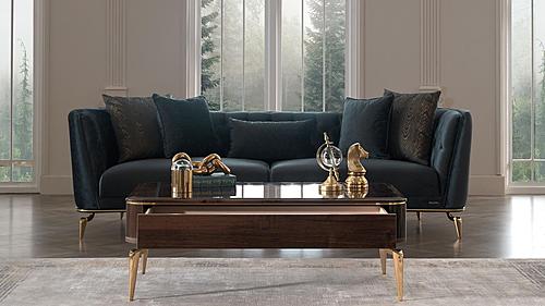 Plaza 3 Seat Sofa Lara Green by Bellona