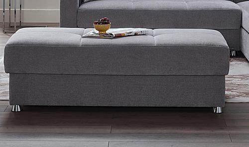 Vision Koopsi Gray Ottoman by Bellona