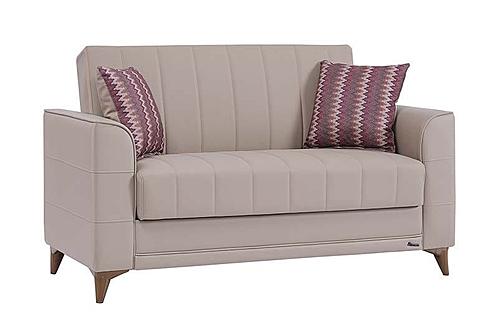 Jes Loveseat PU Beige by Casamode