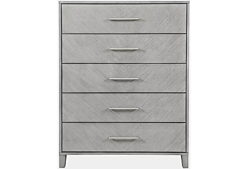 Eloquence Gray 5 Drawer Chest by Jofran Furniture
