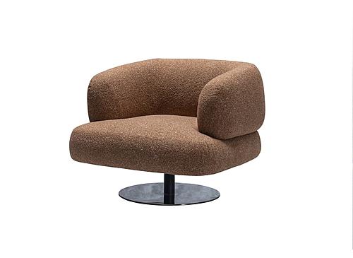 HF5011 Modern Fabric Armchair in Brown by J&M Furniture