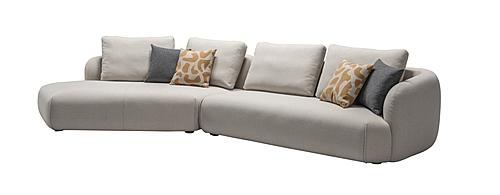 HF5510 Modern Fabric Sofa in Grey by J&M Furniture