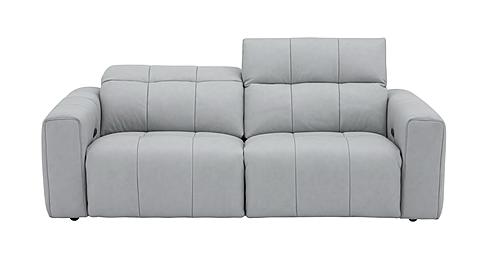 Prescott Leather Sofa in Light Grey by J&M Furniture