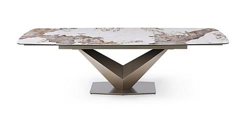 Pandora Marble Table Top Extension Dining Table by J&M Furniture