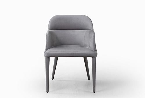 Baxter Fabric Arm Chair in Grey (Set of 2) by J&M Furniture