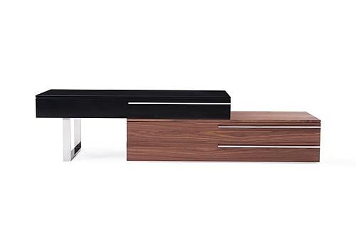 CE Hudson TV Base in Walnut & Black by J&M Furniture