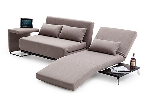 Premium Sofa Bed JH033 in Beige Fabric by J&M Furniture
