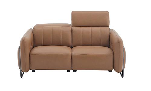 President Leather Loveseat in Cognag by J&M Furniture