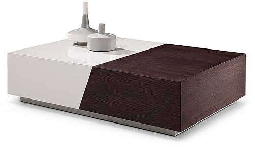 P567A Coffee Table in Walnut Veneer & Dark Oak by J&M Furniture