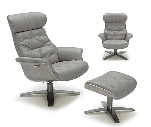 Karma Chair & Ottoman in Grey by J&M Furniture