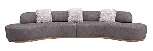 Moon Sectional in Dark Gray by J&M Furniture