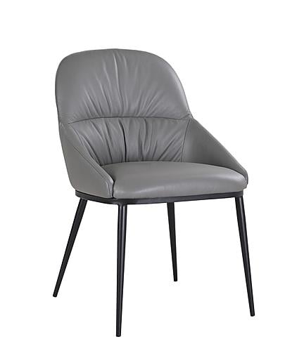 Kora Leather Chair in Charcoal Grey 801 (Set of 2) by J&M Furniture