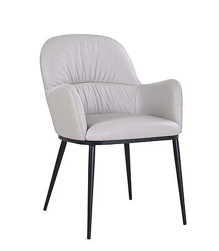 Kora Leather Armchair in Pewter 804 by J&M Furniture