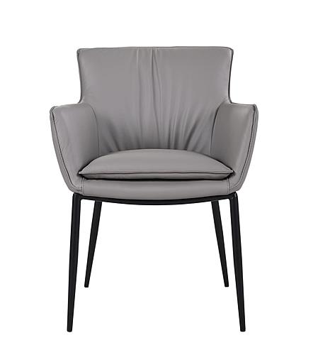Kani Leather Armchair in Grey 821 by J&M Furniture