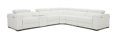 Picasso 6Pc Motion Sectional in White by J&M Furniture