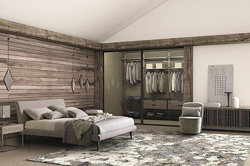 Metropolitan Fabric Bed in Taupe by J&M Furniture