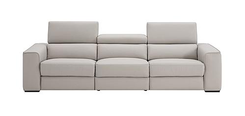 Picasso Leather Sofa in Silver Grey by J&M Furniture