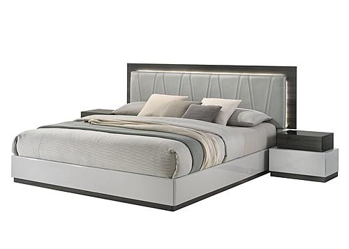 Cube Modern Bedroom Set in Grey & Black by J&M Furniture
