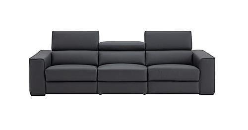 Picasso Leather Loveseat in Blue Grey by J&M Furniture