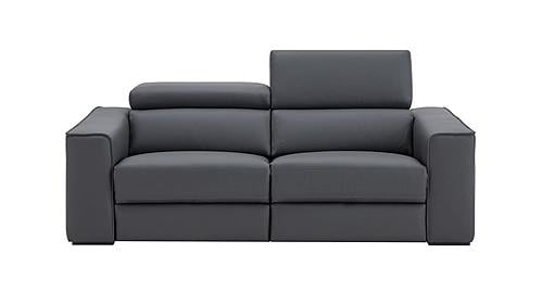 Picasso Leather Sofa in Blue Grey by J&M Furniture