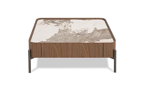 LP 437E Coffee Table in Walnut Veneer by J&M Furniture