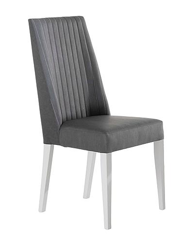 Luxuria Modern Dark Gray Eco-Leather Dining Chair (Set of 2) by J&M Furniture