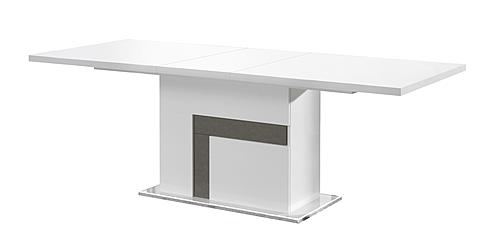 Luxuria Modern White Dining Table w/Extension by J&M Furniture