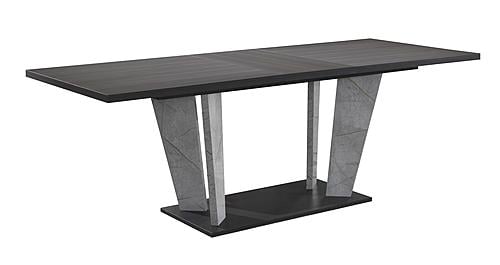 Travertine Modern Gray Dining Table w/Extension by J&M Furniture
