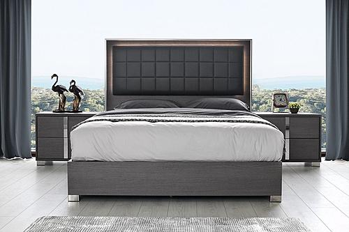 Giulia Bedroom Set in Matte Gray by J&M Furniture