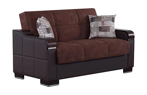 Uptown Brown Loveseat Sleeper by Kilim Furniture