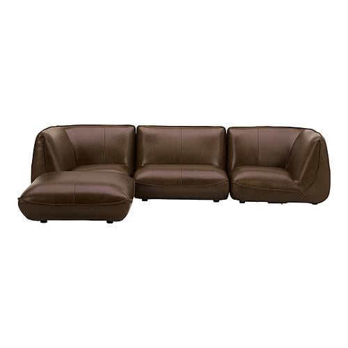 Zeppelin Louge Modular Leather Sectional Toasted Hickory by Moe's Home Collection