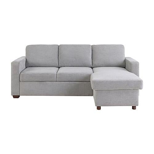 Serta&reg; Kensington Convertible Sofa with Reversible Chaise in Light Gray by Lifestyle