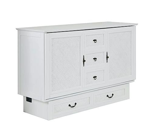 Kingston Queen White Murphy Cabinet Bed by Arason Furniture