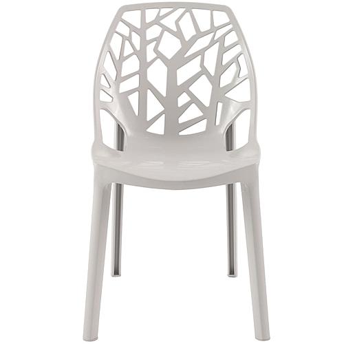 Modern Cornelia Dining Chair - Solid Grey by LeisureMod