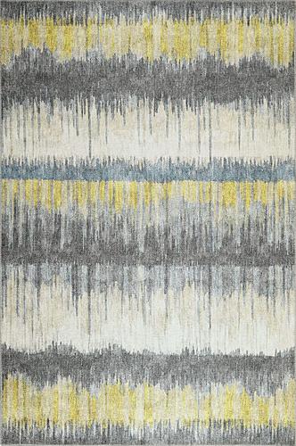 London Gold/Grey Horizons Area Rug by KAS Rugs