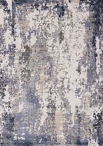 Luca Blue Beige Distressed Rug by Kalora