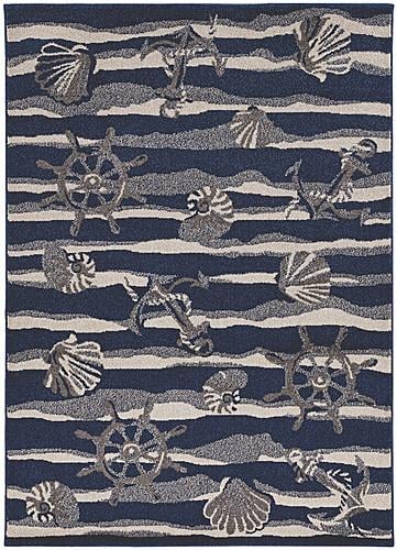 Lucia Blue Seashore Area Rug by KAS Rugs