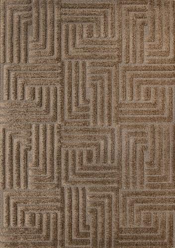 Luxe Brown Maze Design Rug by Kalora