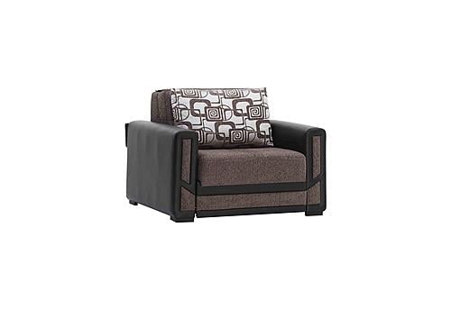 Mondomax Brown Fabric Pull-Out Armchair by Casamode