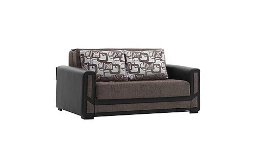 Mondomax Brown Fabric Pull-Out Loveseat by Casamode