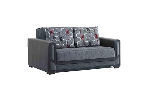 Mondomax Gray Fabric Pull-Out Sofa Bed by Casamode